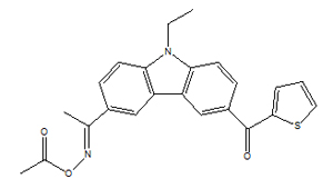 3-(1-乙酰氧基亞胺基)乙基-6-(2-噻吩甲酰基)-9-乙基咔唑