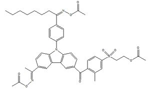 3-(1-乙酰氧基亞胺基)乙基-6-[2-甲基-4-(2-乙酰氧基乙基二氧代硫代)]苯甲酰基-9-[4-(1-乙酰氧基亞胺基辛基)]苯基咔唑